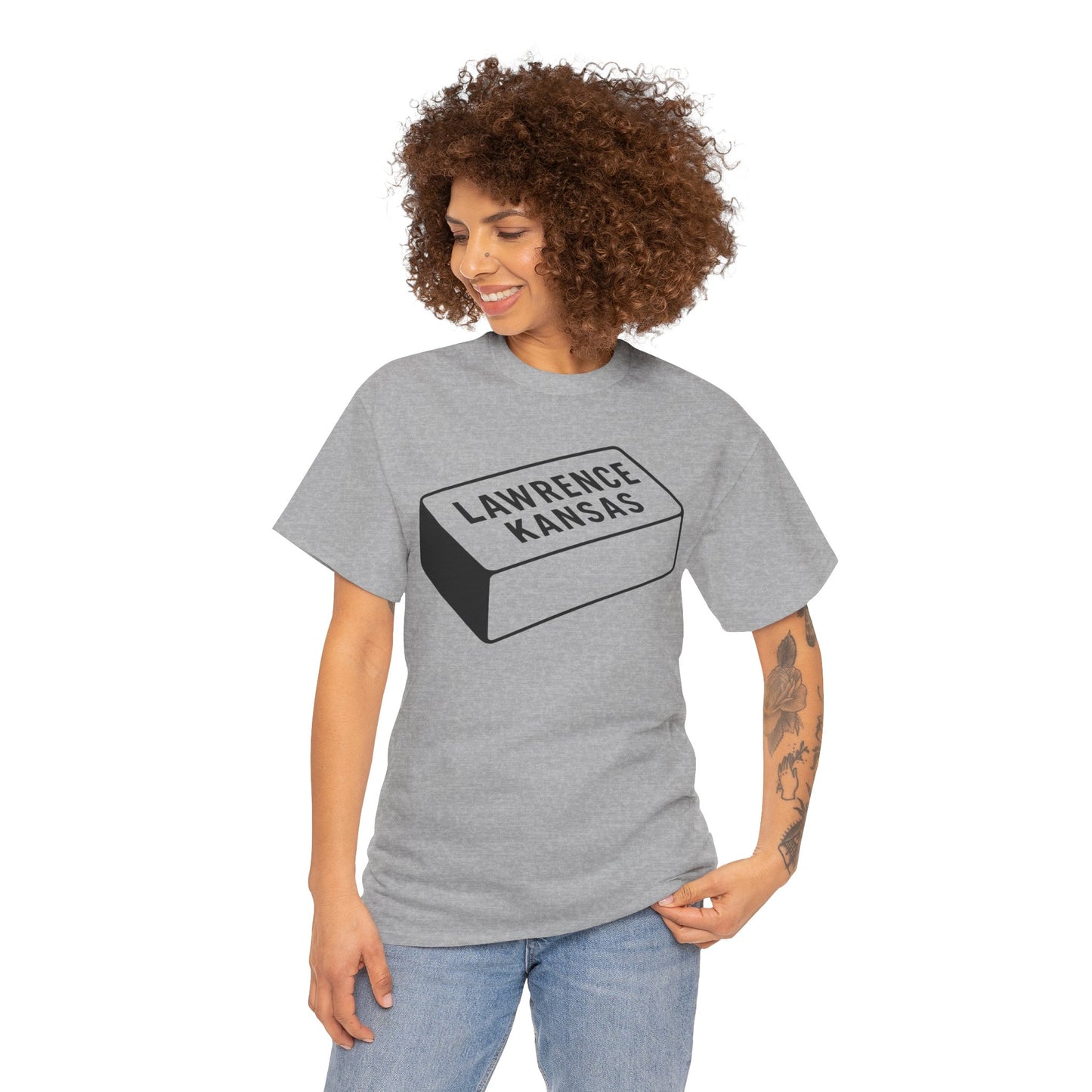 Lawrence Kansas Brick Tee - Large Logo