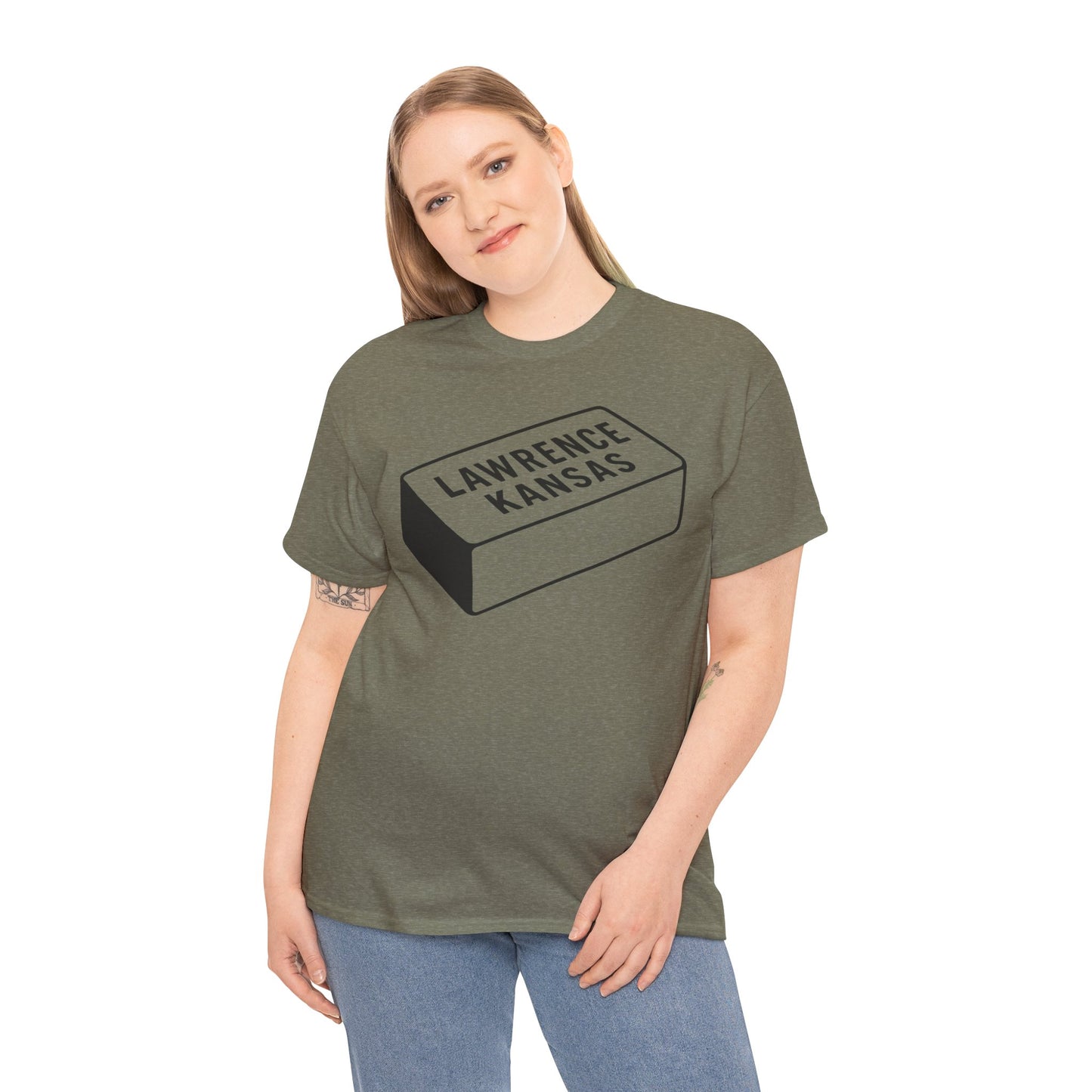 Lawrence Kansas Brick Tee - Large Logo
