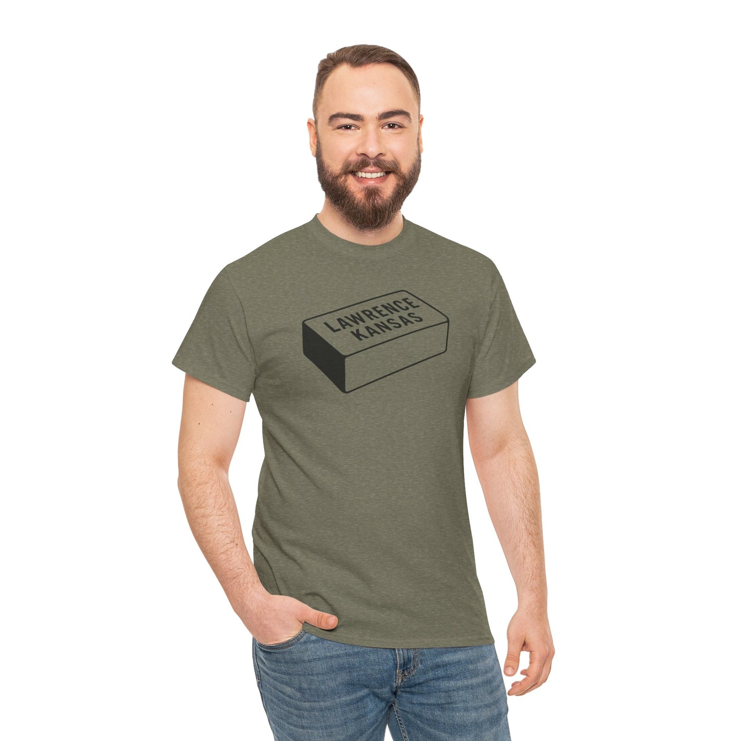 Lawrence Kansas Brick Tee - Small Logo