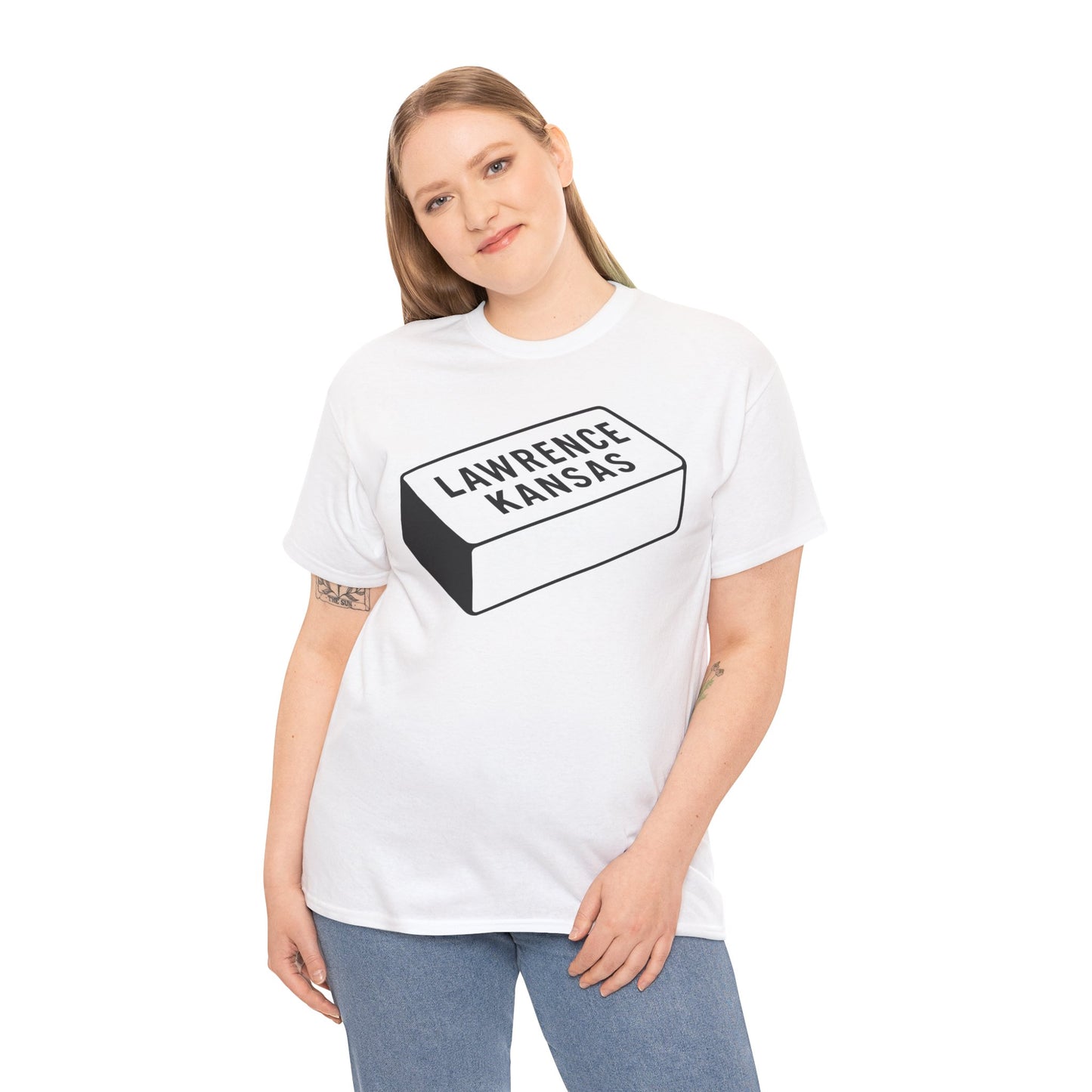 Lawrence Kansas Brick Tee - Large Logo