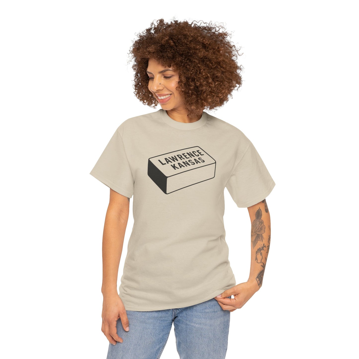 Lawrence Kansas Brick Tee - Small Logo