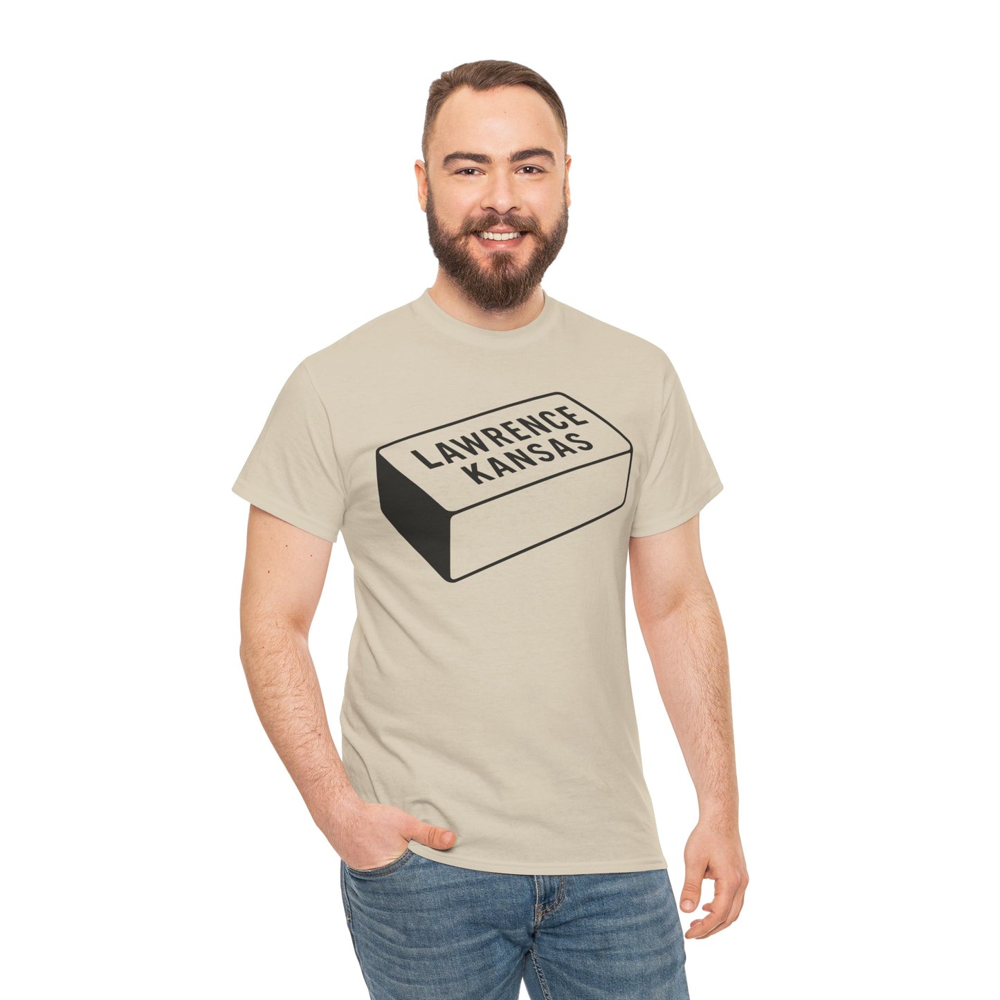 Lawrence Kansas Brick Tee - Large Logo