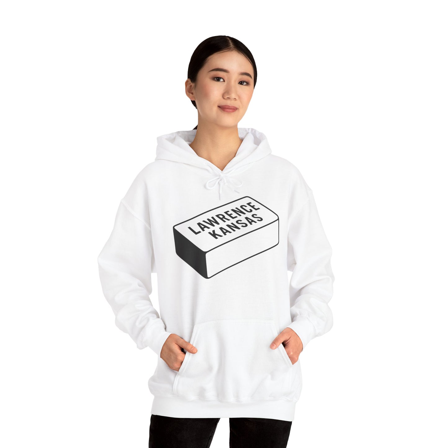 Lawrence Kansas Hoodie - Large Logo