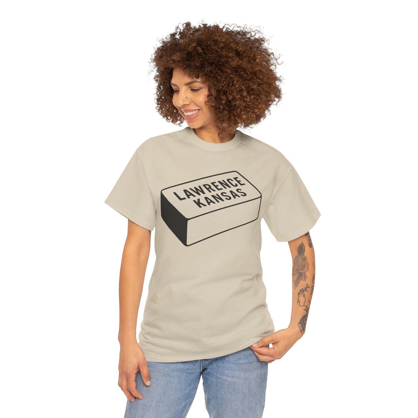 Lawrence Kansas Brick Tee - Large Logo
