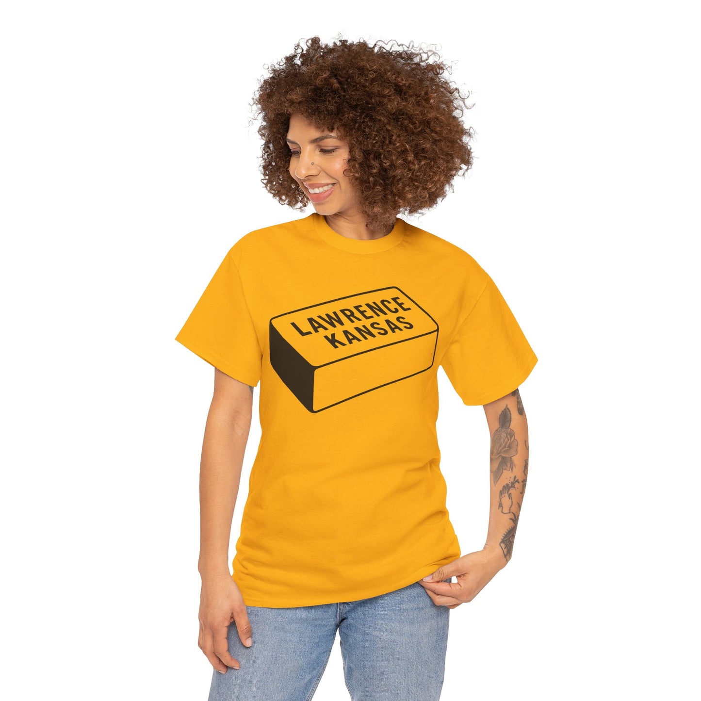 Lawrence Kansas Brick Tee - Large Logo