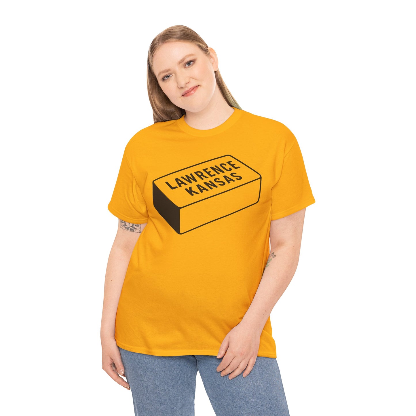 Lawrence Kansas Brick Tee - Large Logo