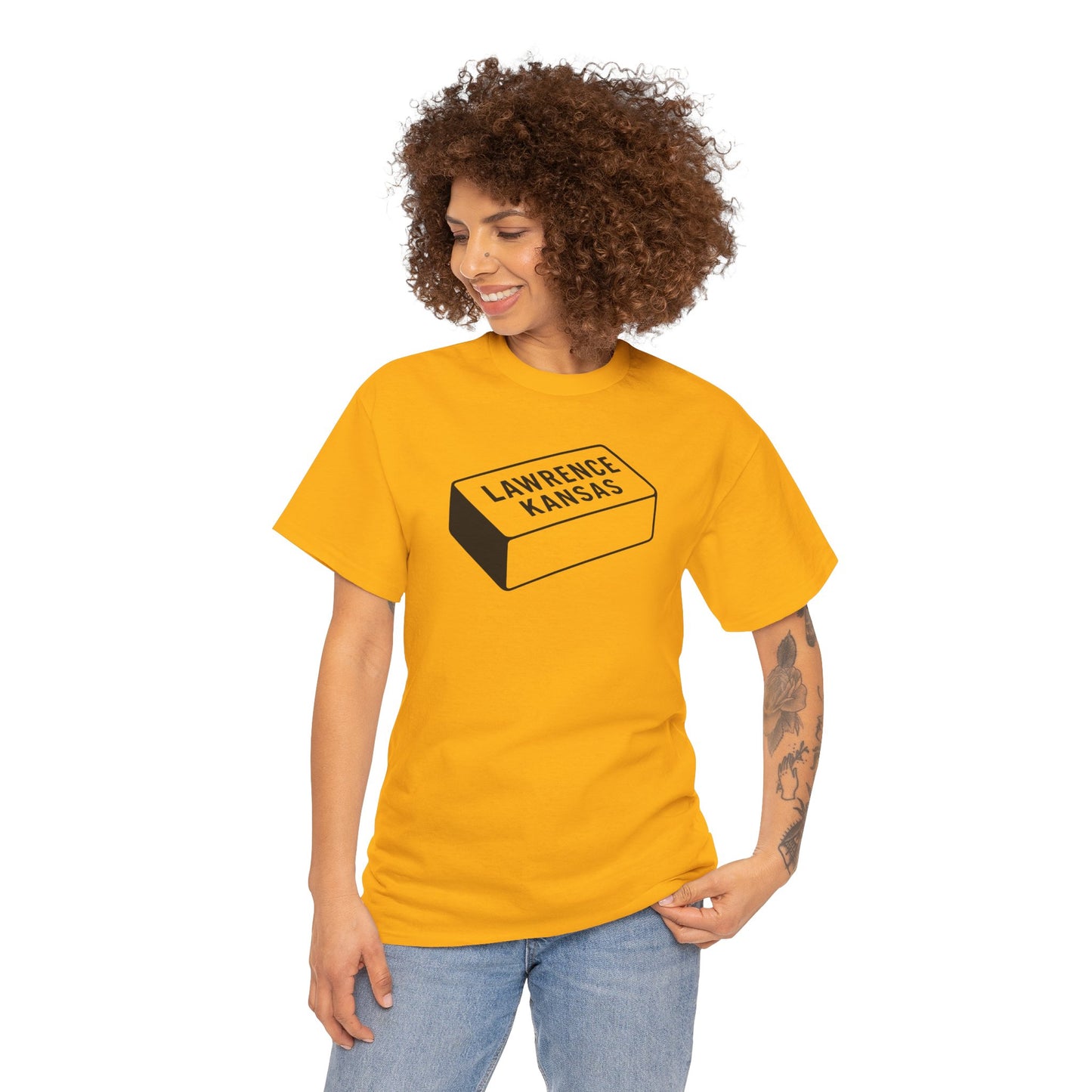 Lawrence Kansas Brick Tee - Small Logo