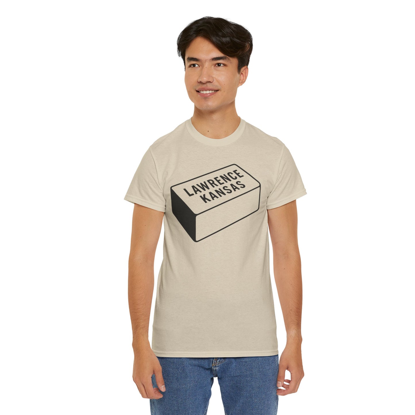 Lawrence Kansas Brick Tee - Large Logo