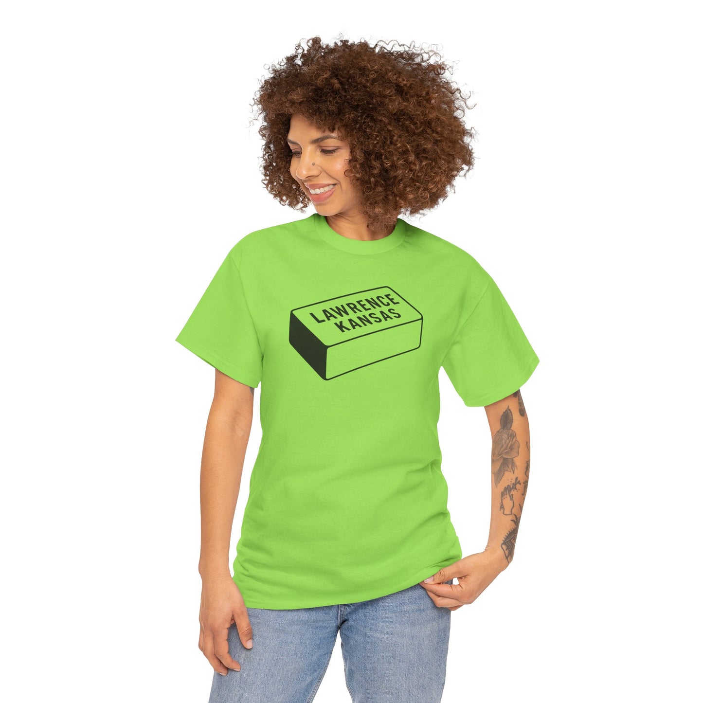 Lawrence Kansas Brick Tee - Small Logo