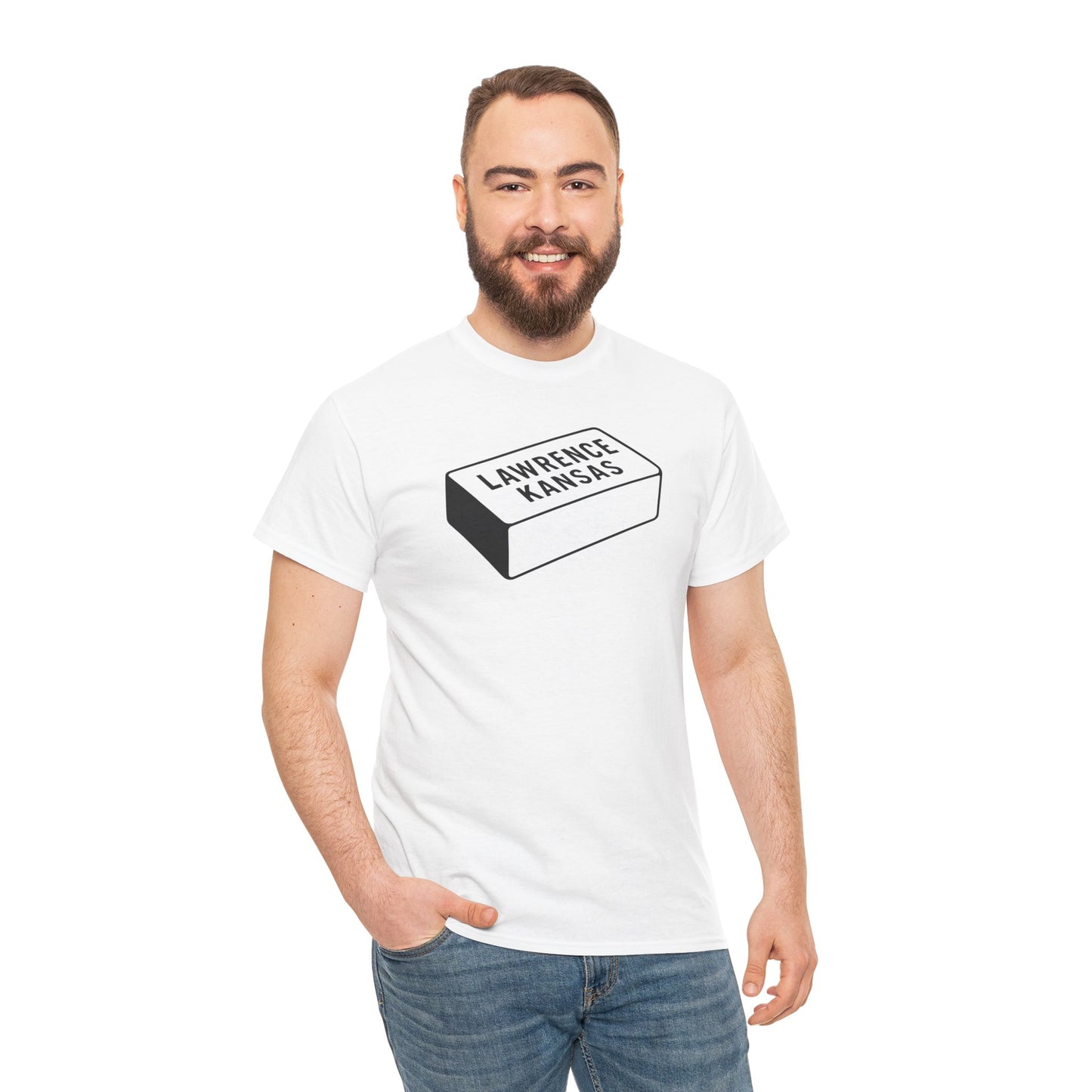 Lawrence Kansas Brick Tee - Small Logo