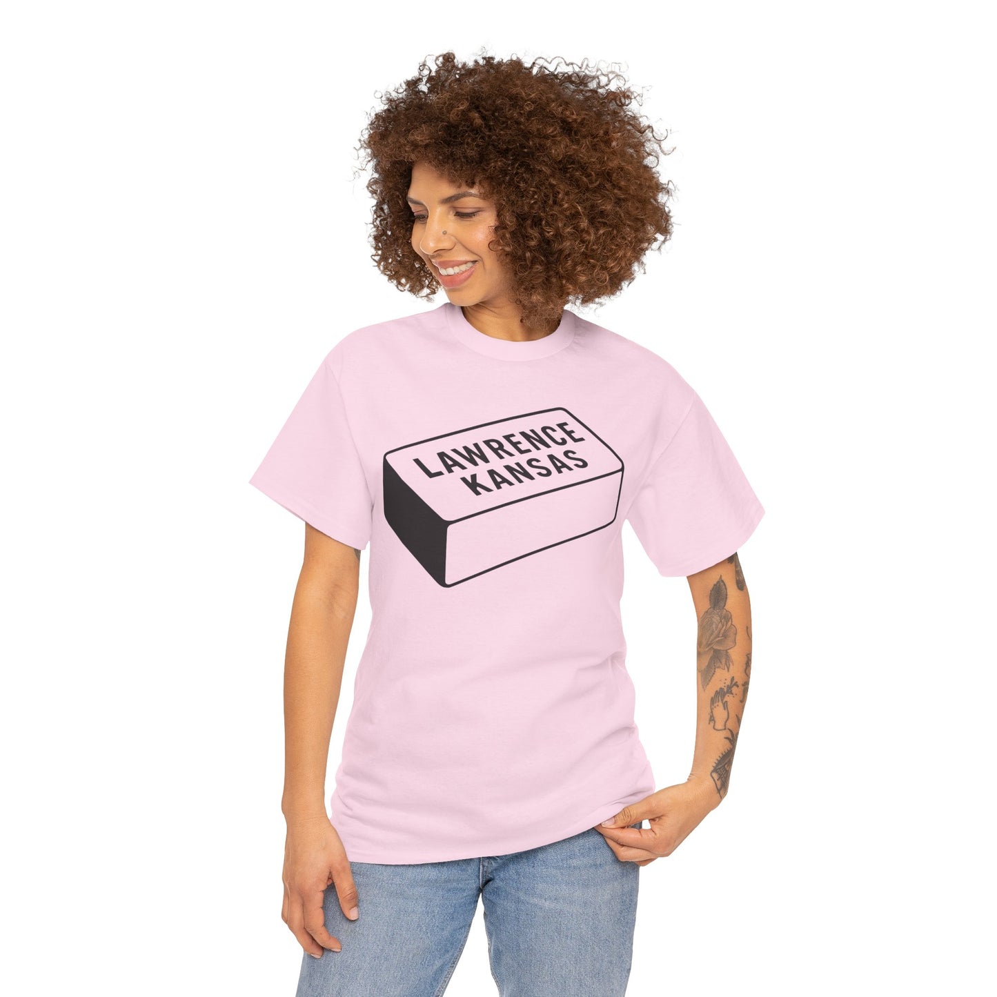 Lawrence Kansas Brick Tee - Large Logo