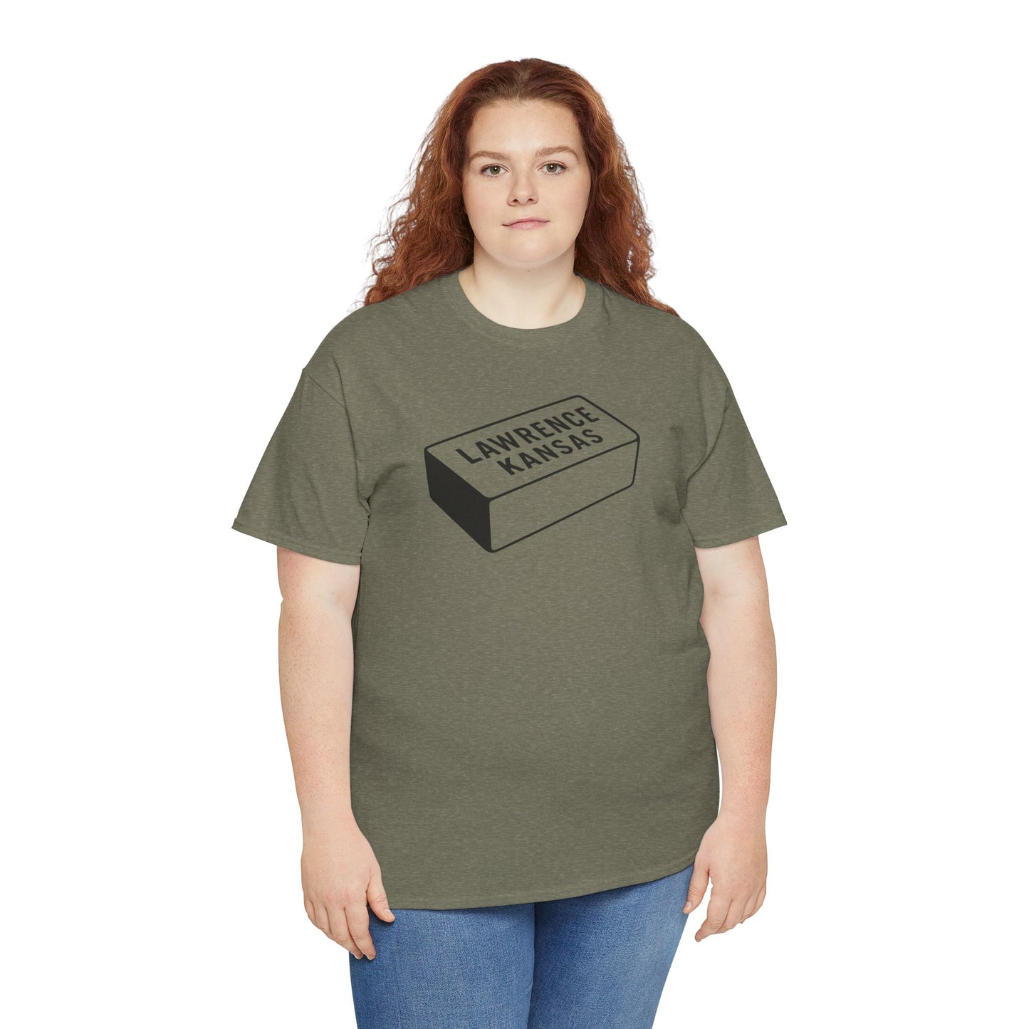 Lawrence Kansas Brick Tee - Small Logo