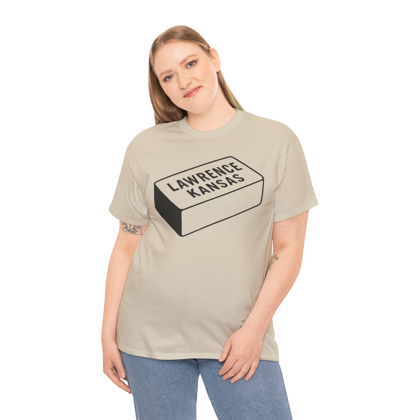 Lawrence Kansas Brick Tee - Large Logo