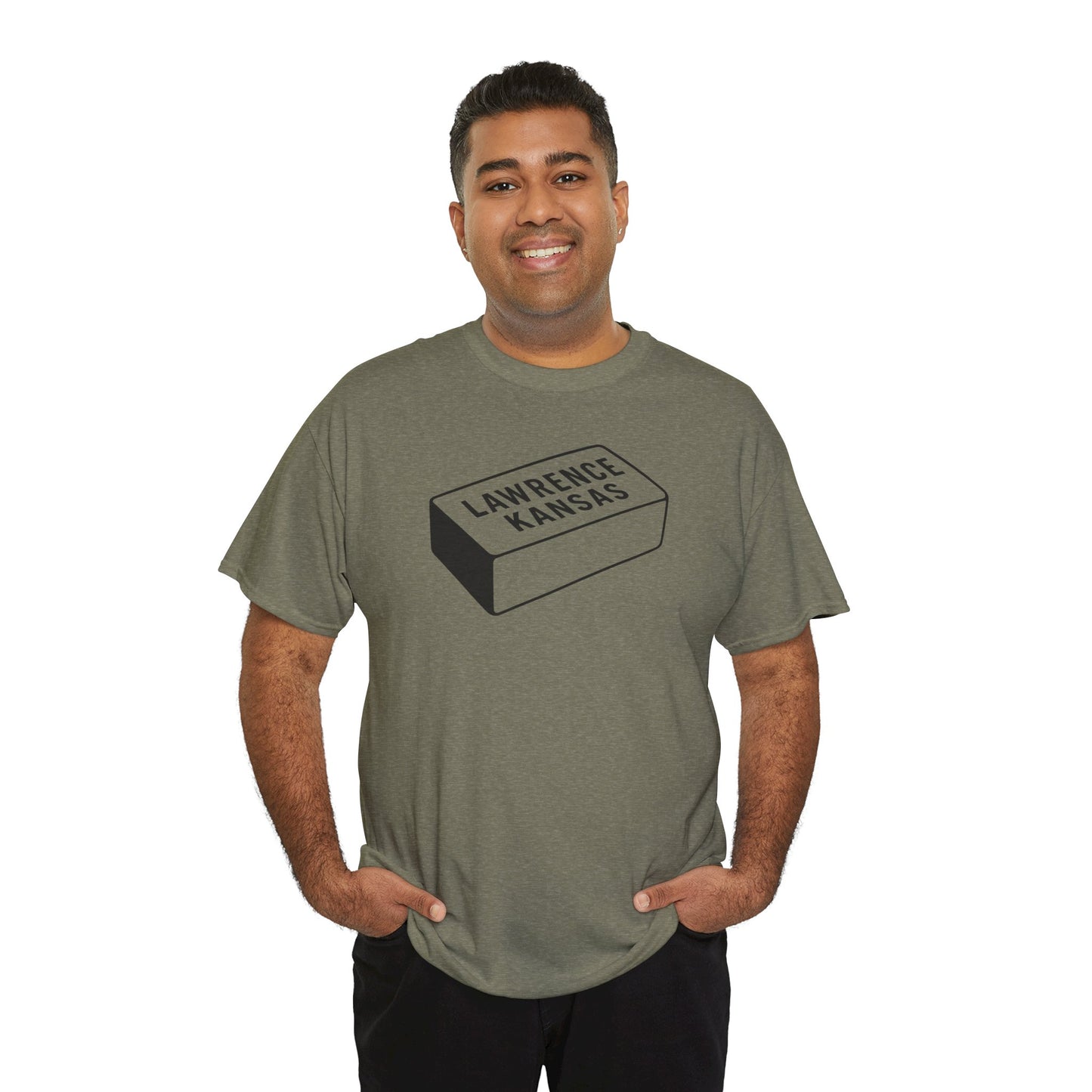 Lawrence Kansas Brick Tee - Small Logo