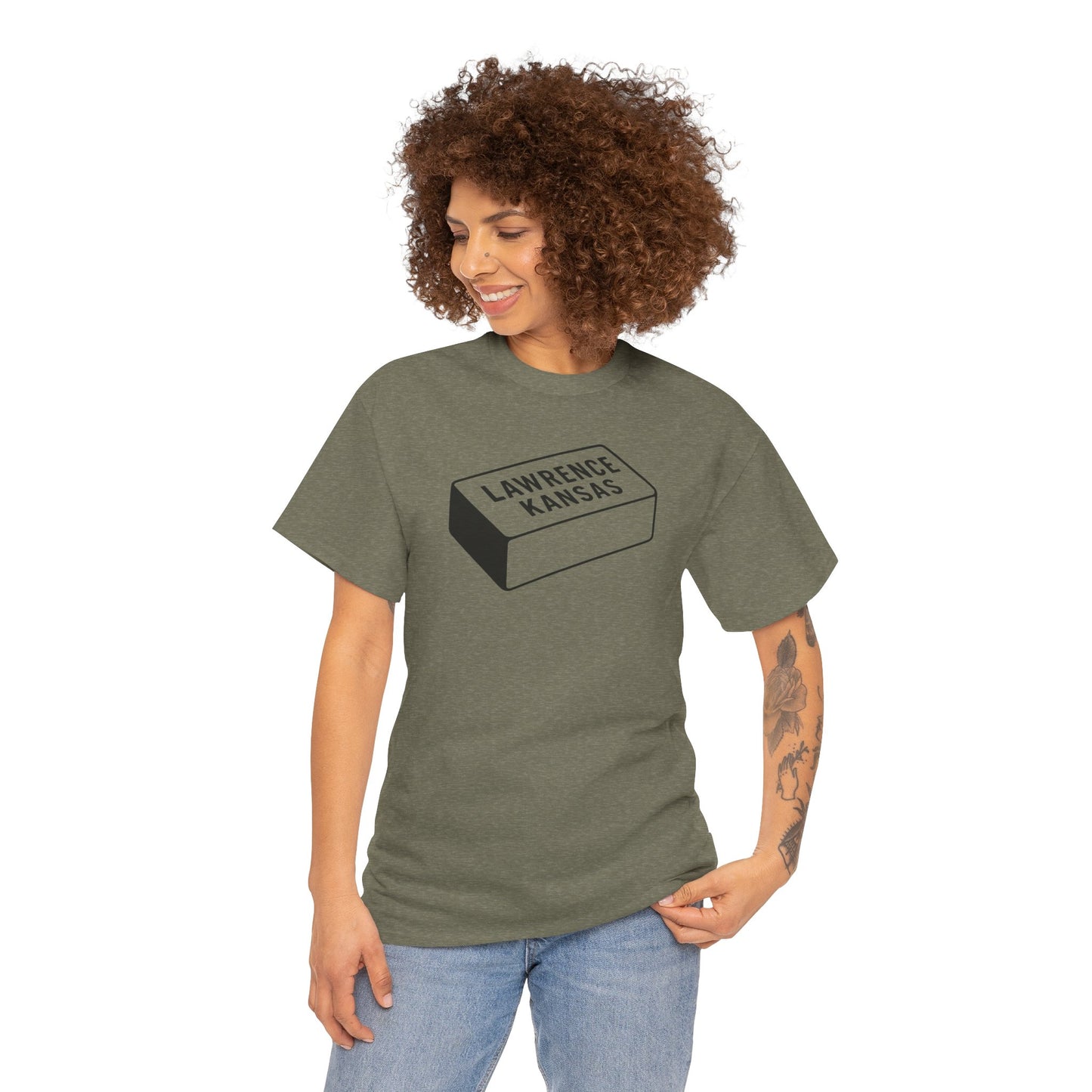 Lawrence Kansas Brick Tee - Small Logo