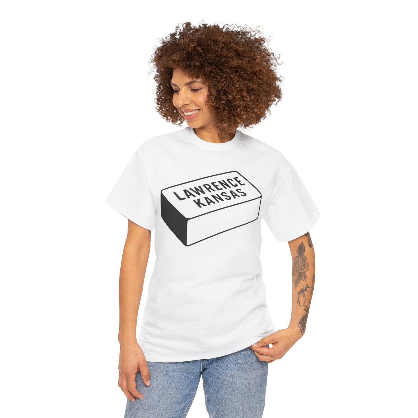 Lawrence Kansas Brick Tee - Large Logo
