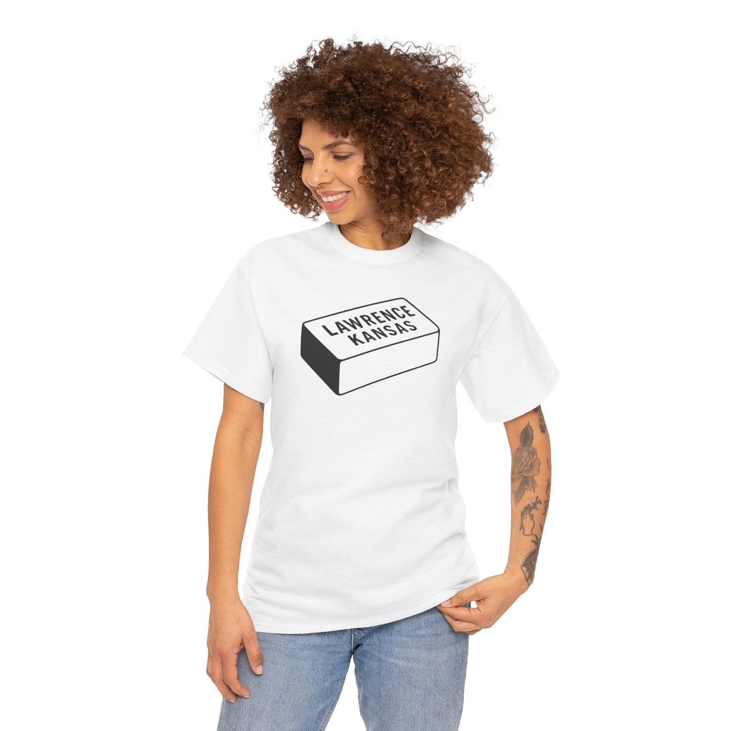 Lawrence Kansas Brick Tee - Small Logo