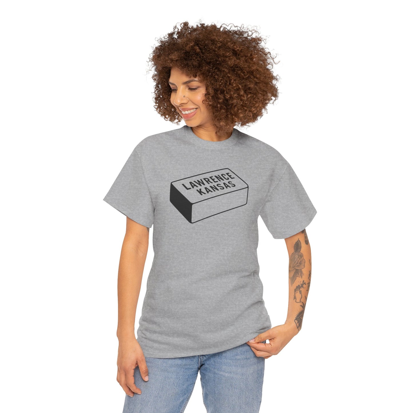Lawrence Kansas Brick Tee - Small Logo