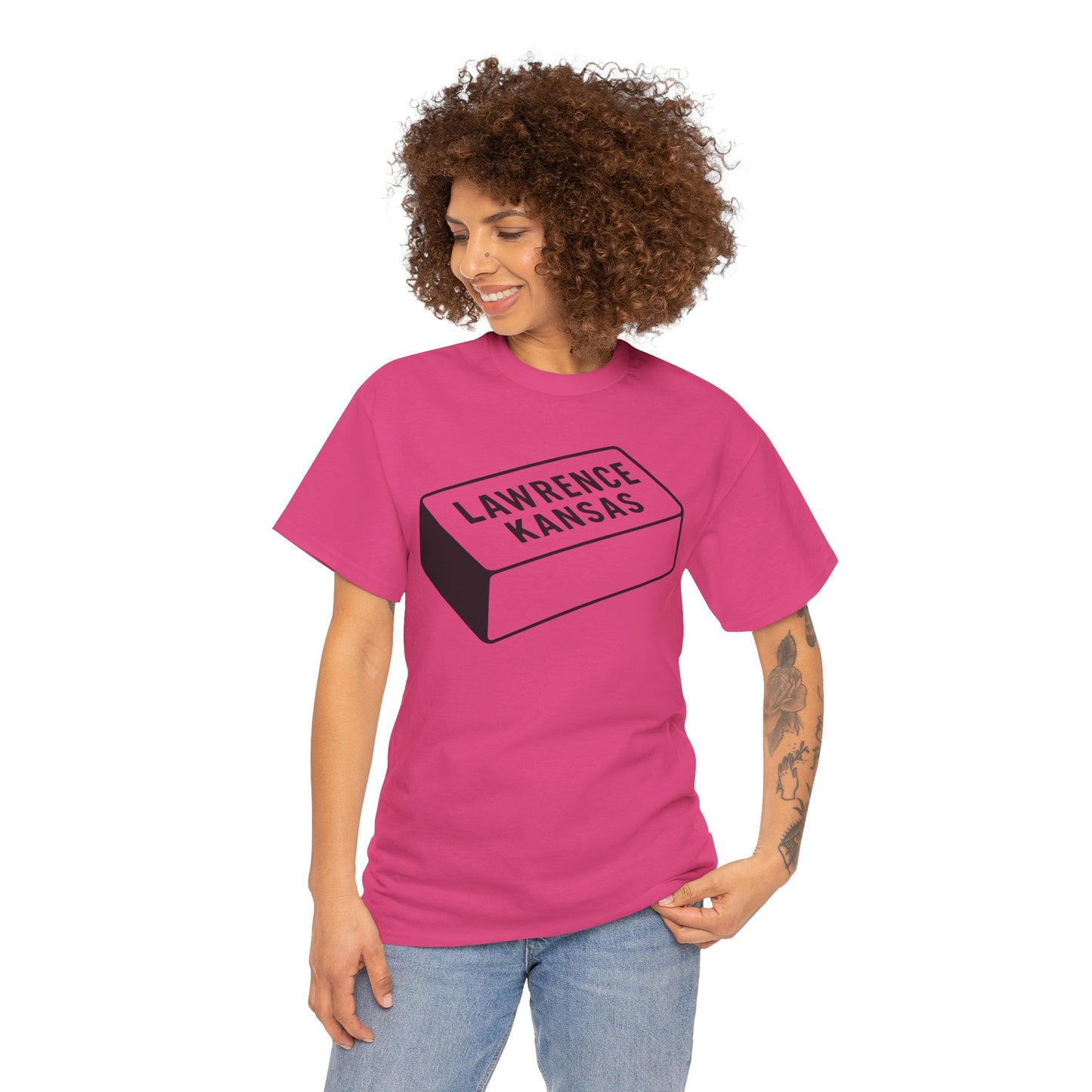 Lawrence Kansas Brick Tee - Large Logo