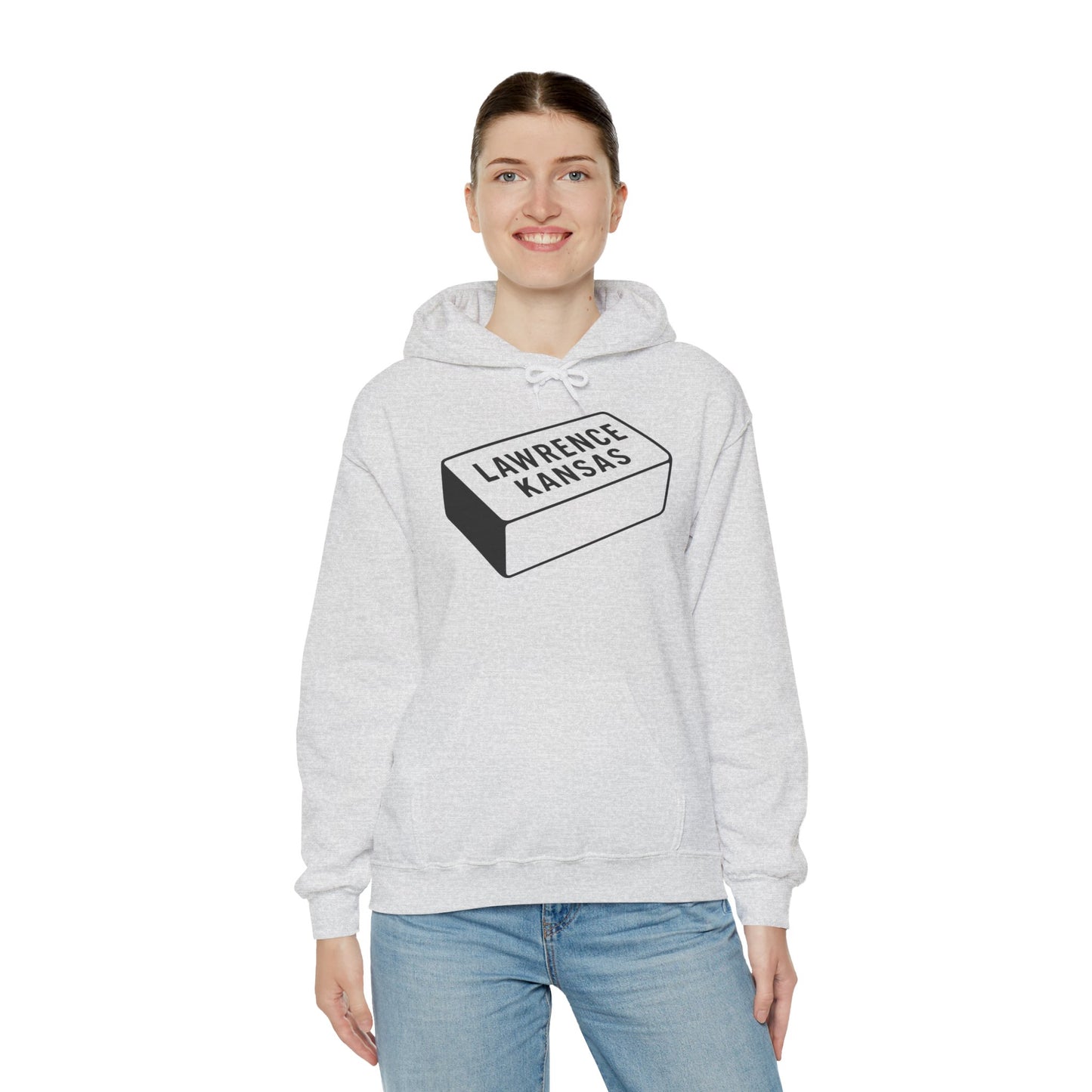 Lawrence Kansas Hoodie - Large Logo