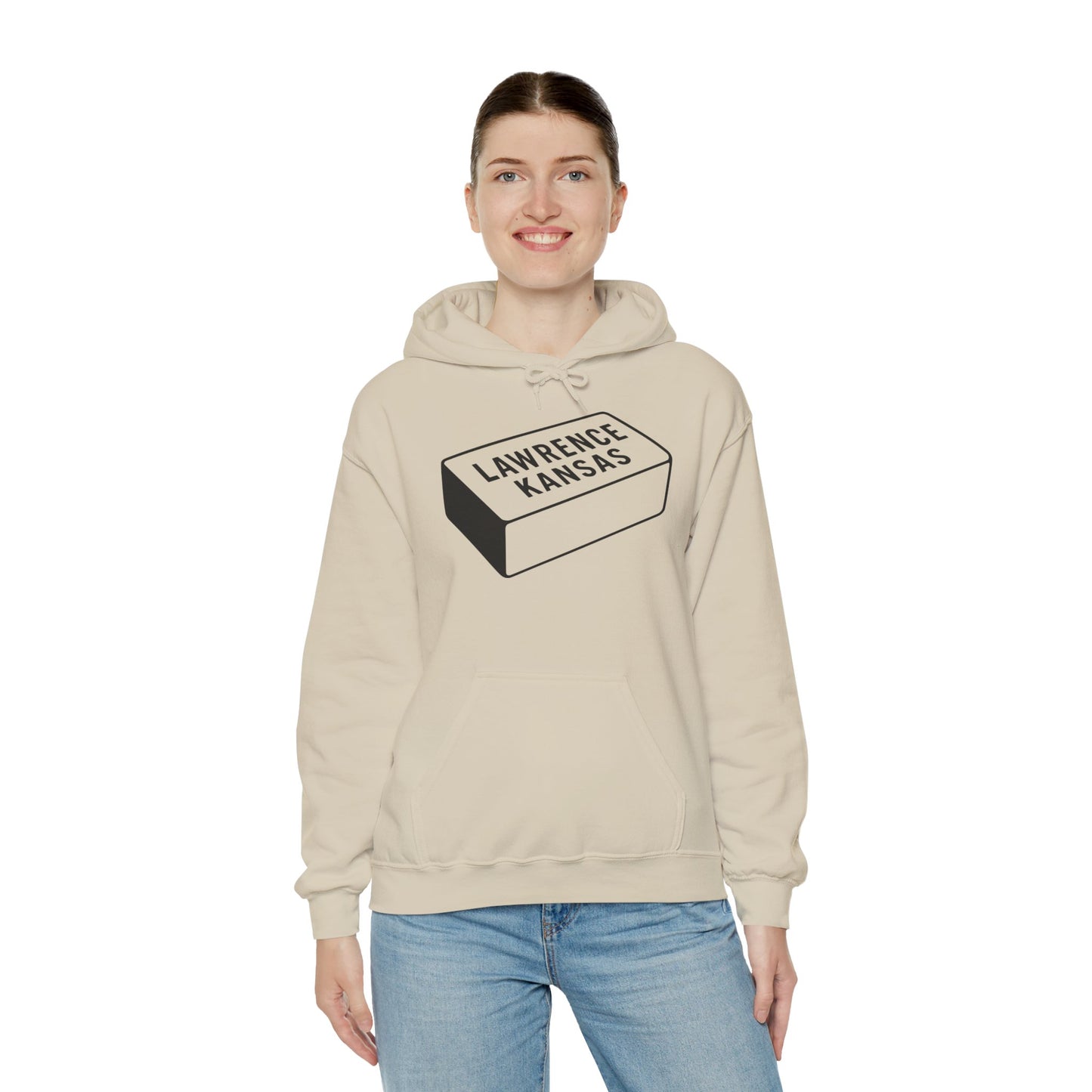 Lawrence Kansas Hoodie - Large Logo