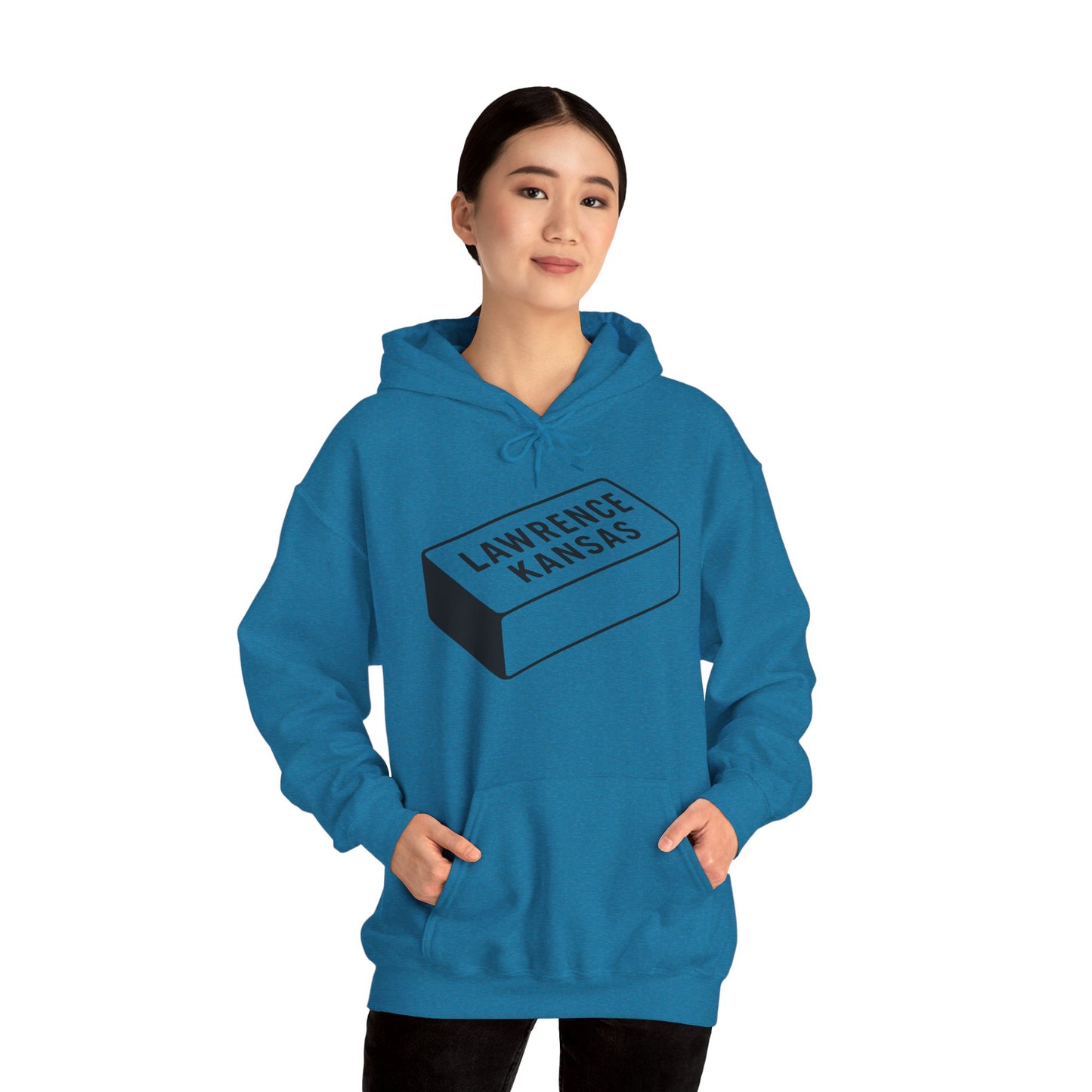 Lawrence Kansas Hoodie - Large Logo