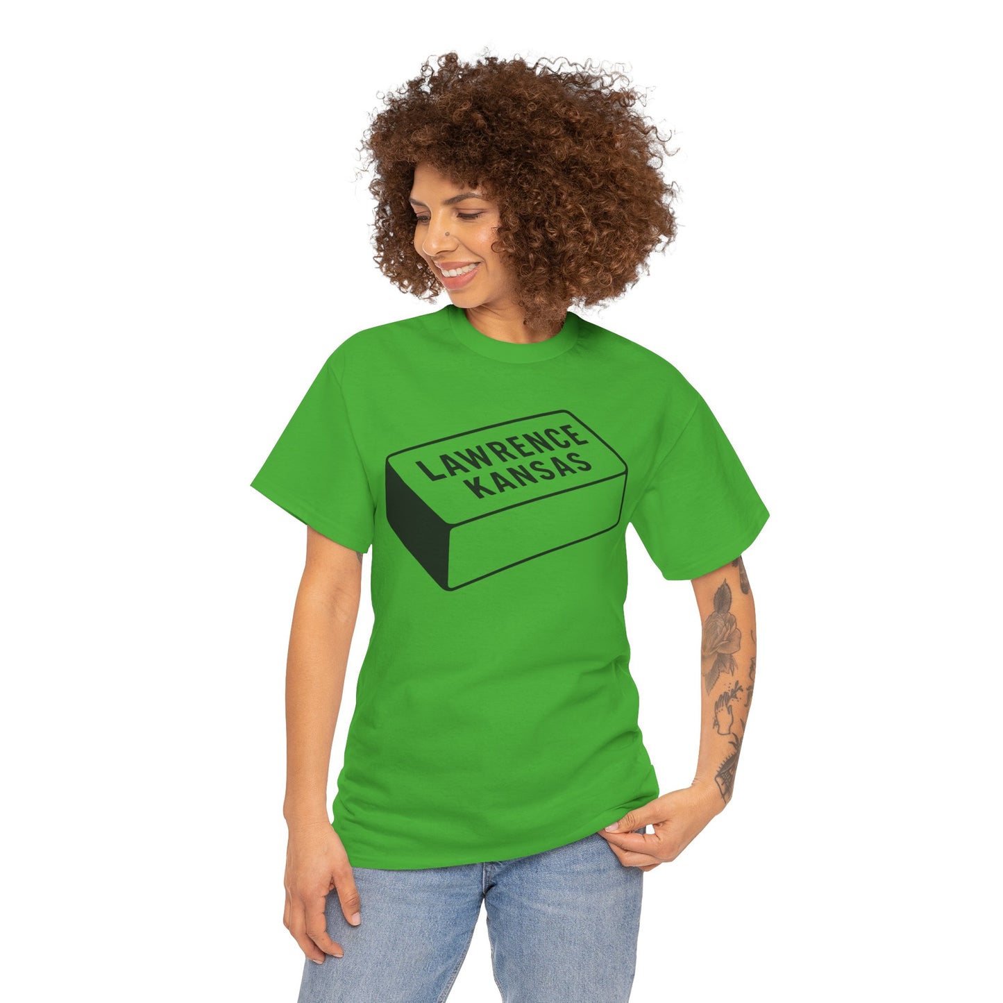 Lawrence Kansas Brick Tee - Large Logo