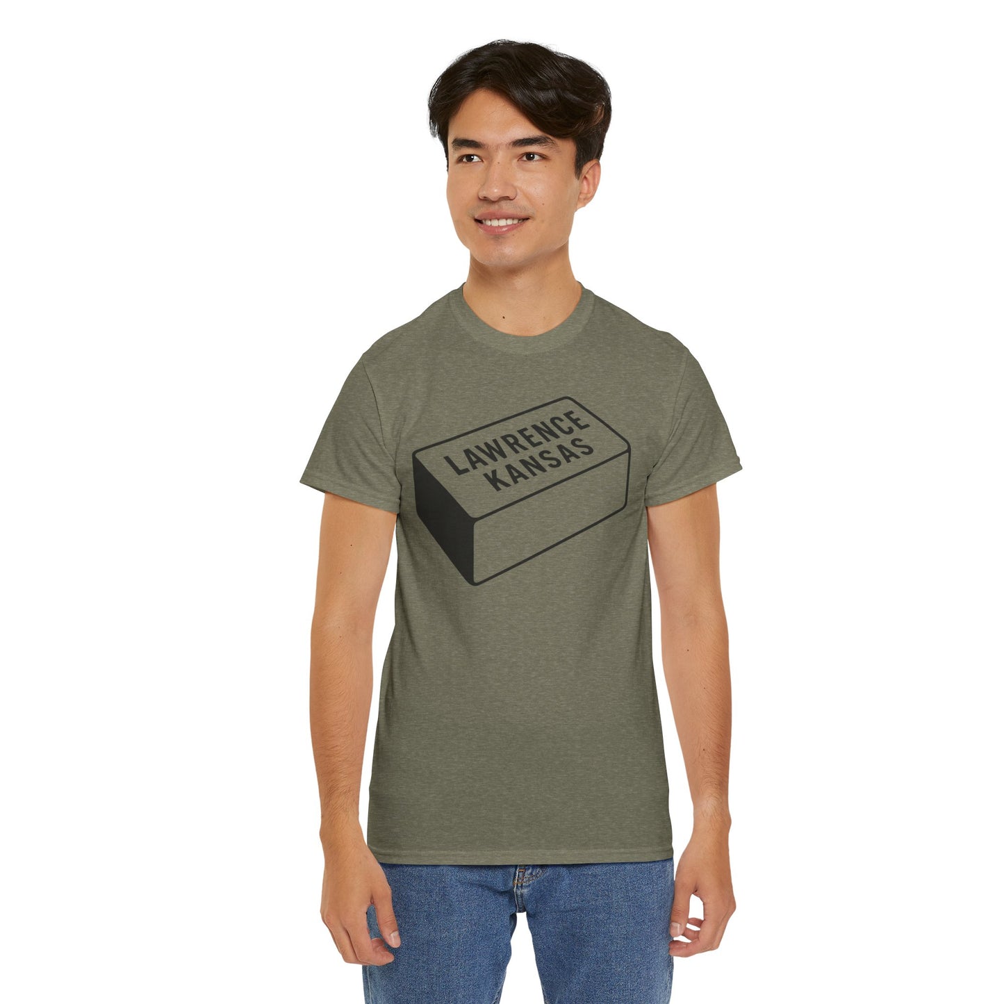 Lawrence Kansas Brick Tee - Large Logo