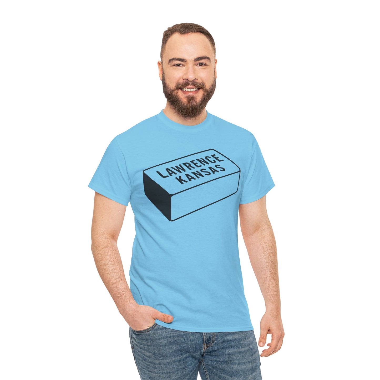 Lawrence Kansas Brick Tee - Large Logo