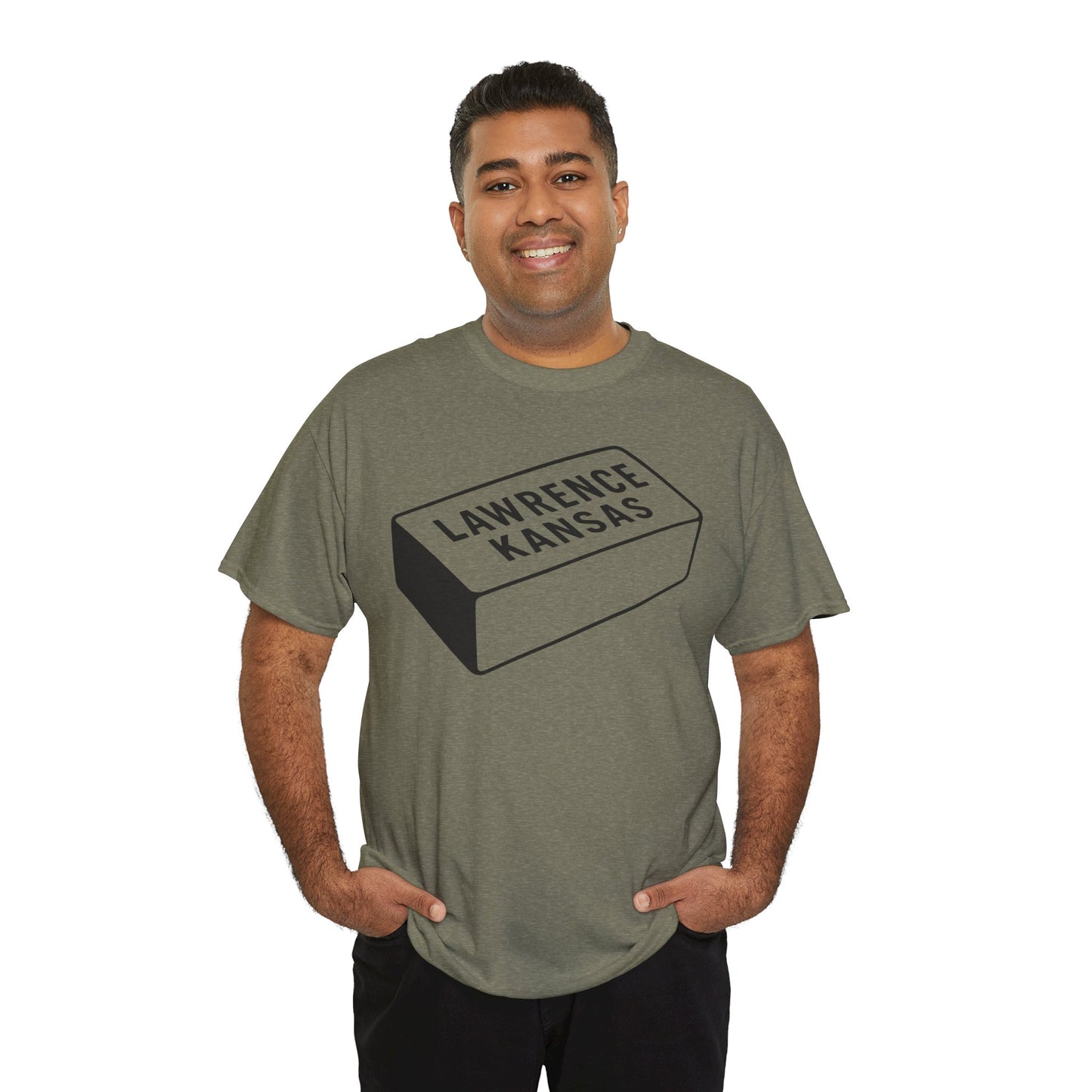 Lawrence Kansas Brick Tee - Large Logo