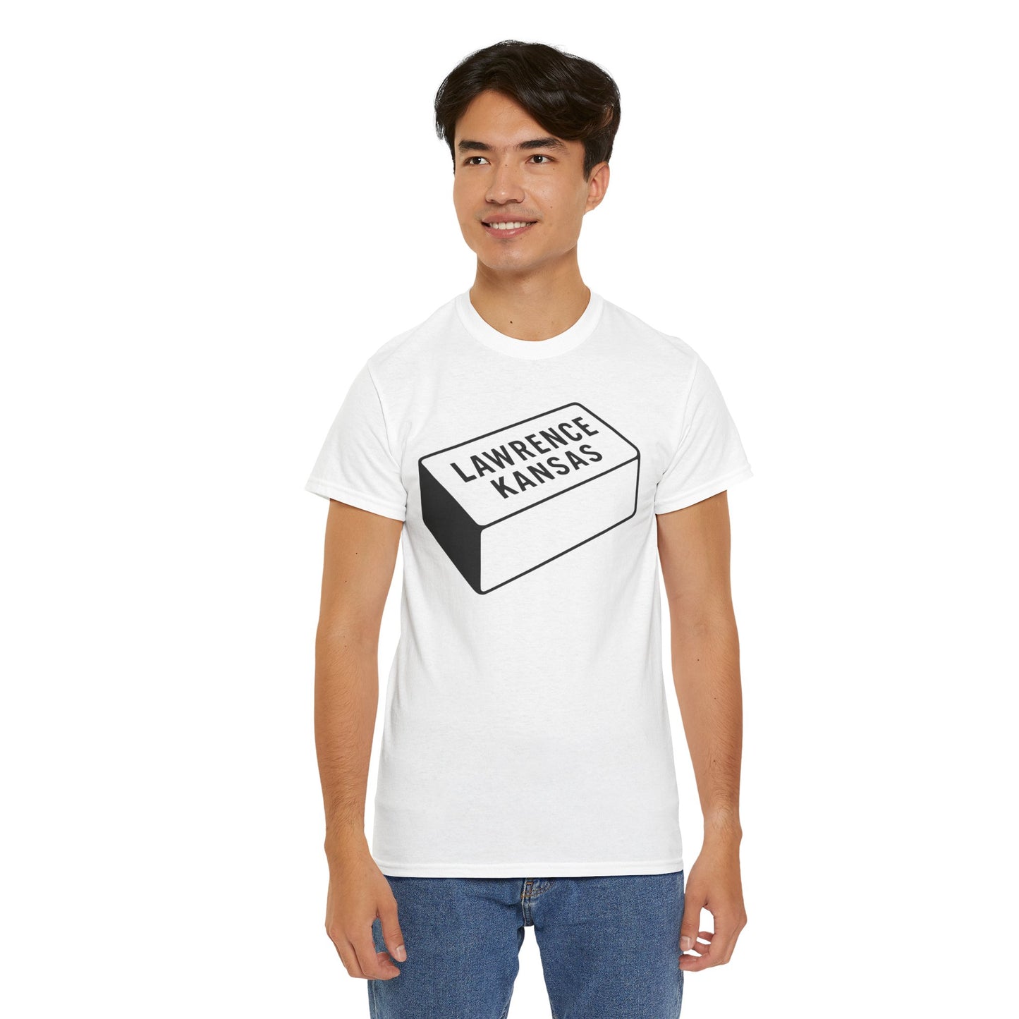 Lawrence Kansas Brick Tee - Large Logo