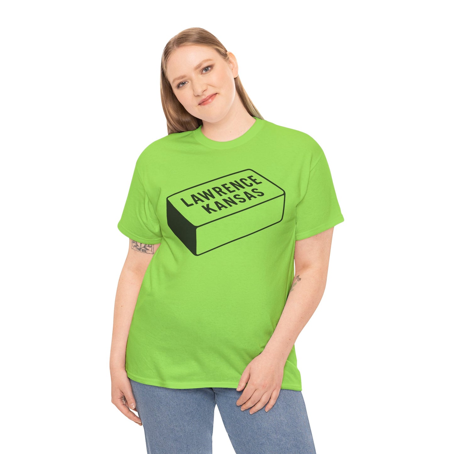 Lawrence Kansas Brick Tee - Large Logo