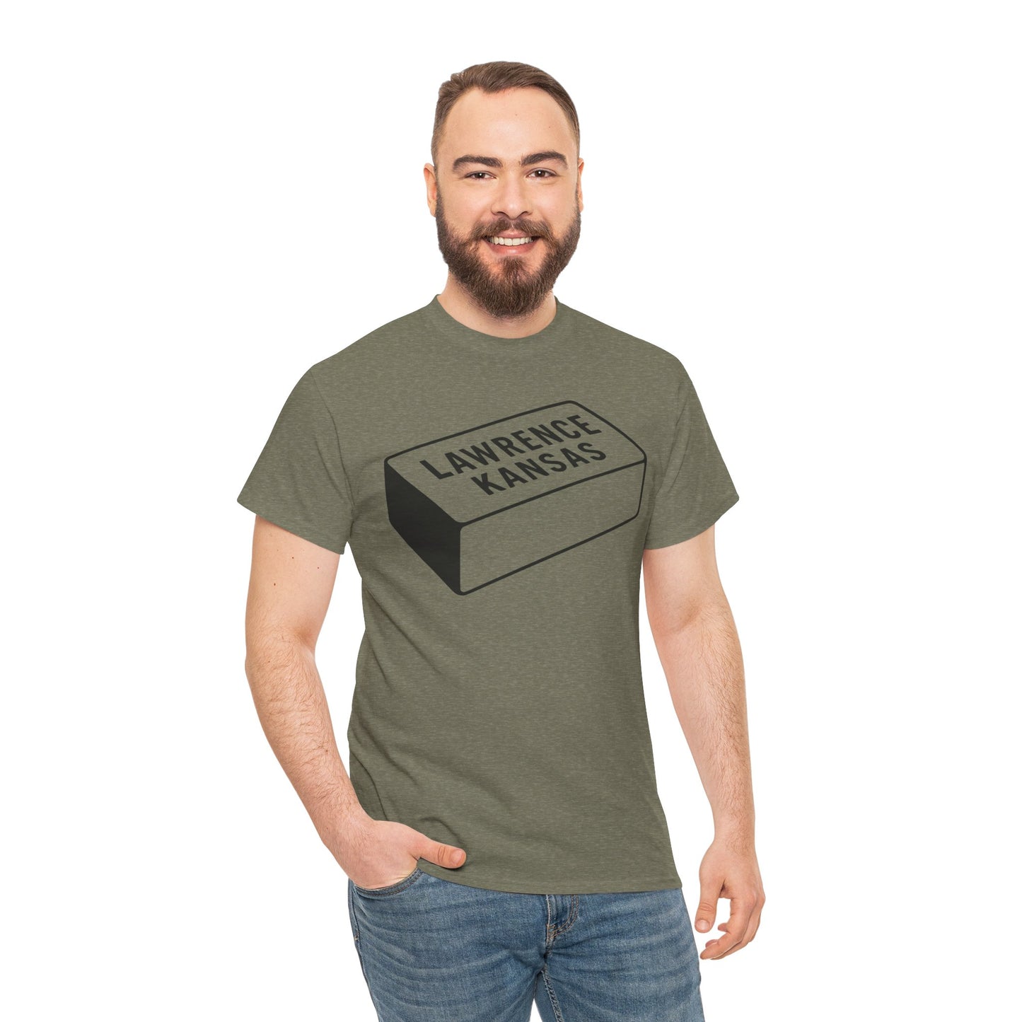 Lawrence Kansas Brick Tee - Large Logo