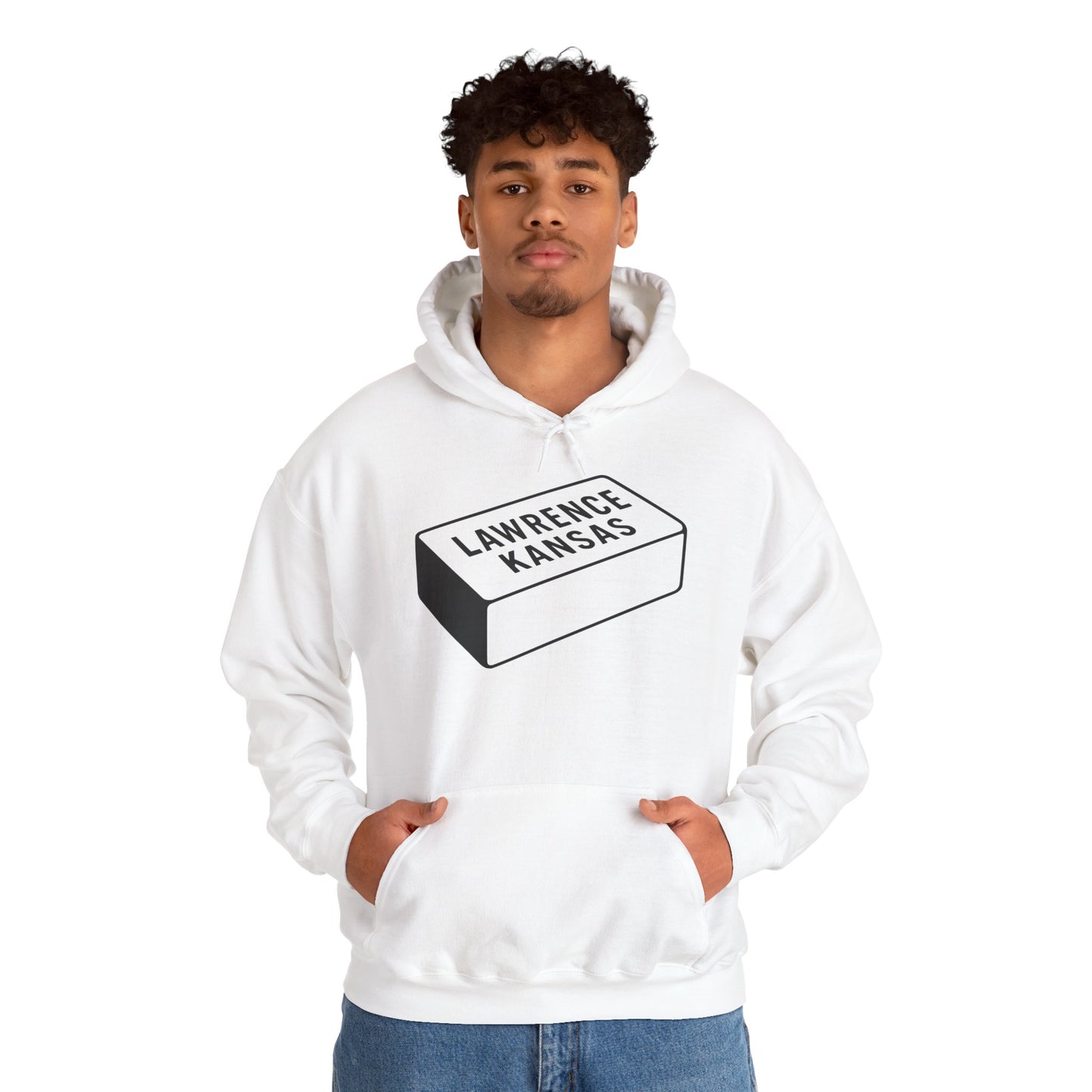 Lawrence Kansas Hoodie - Large Logo