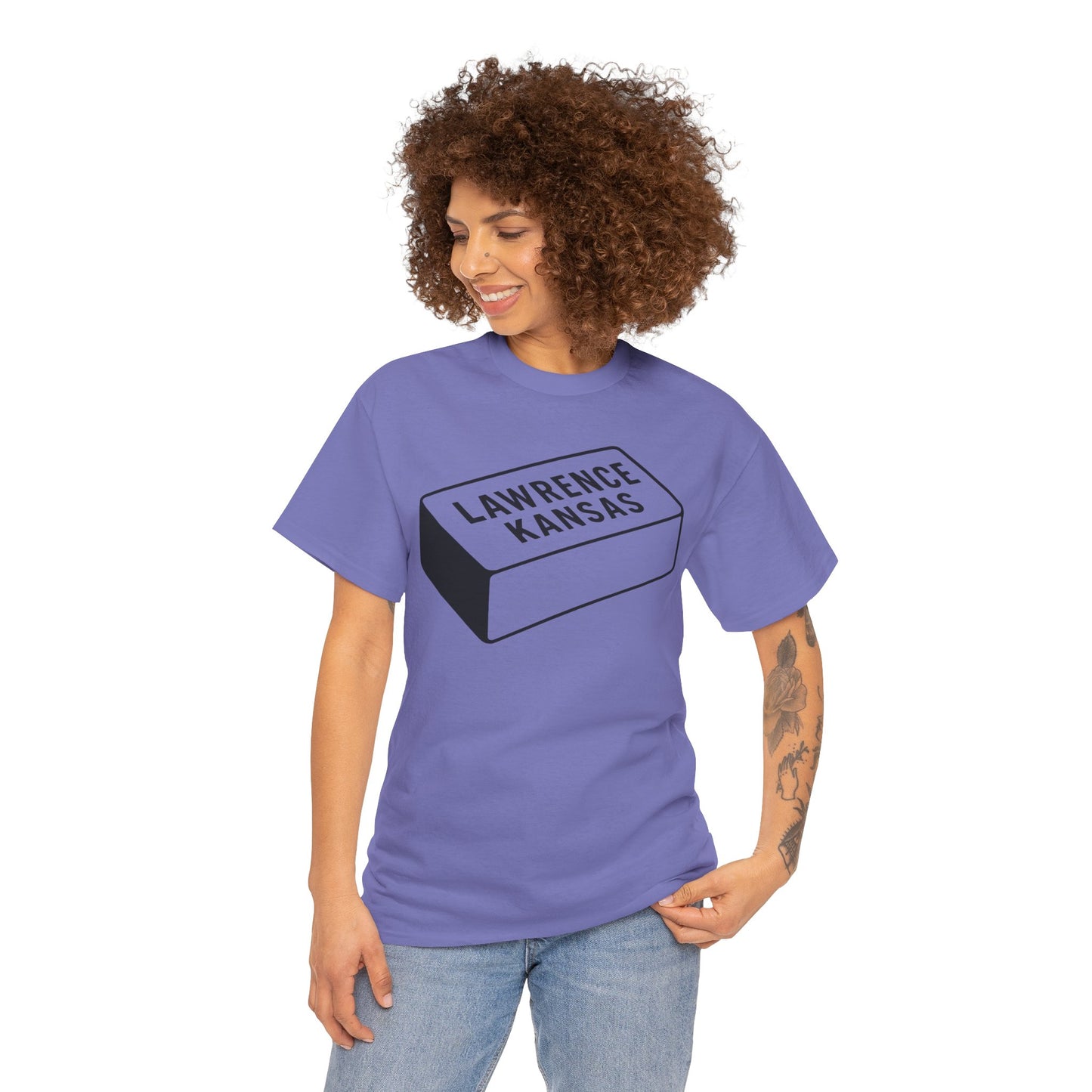 Lawrence Kansas Brick Tee - Large Logo