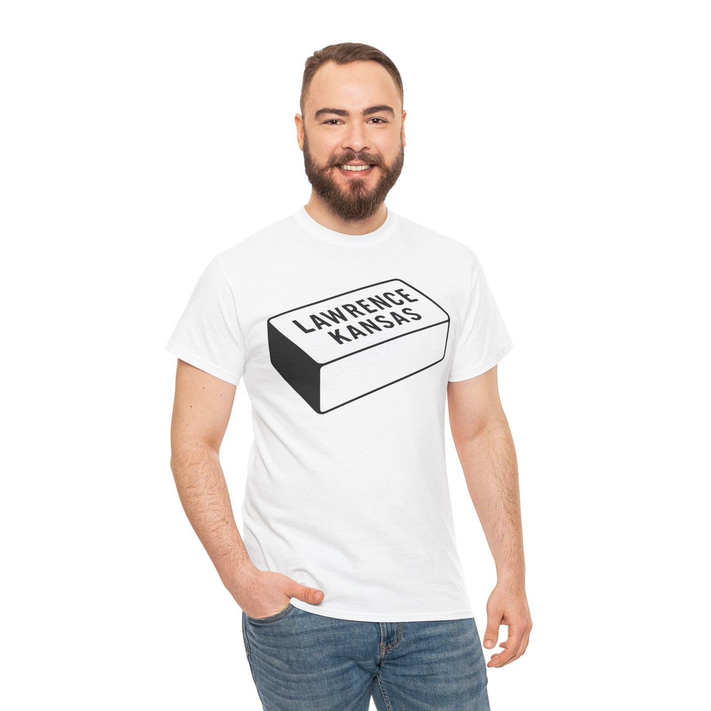 Lawrence Kansas Brick Tee - Large Logo