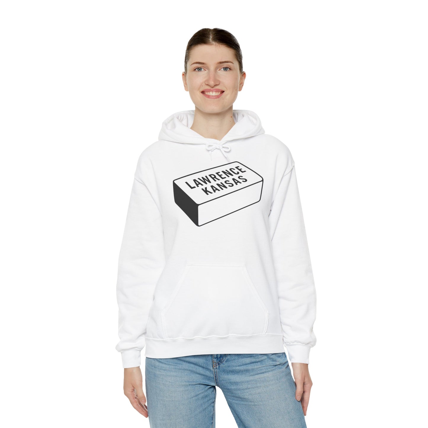 Lawrence Kansas Hoodie - Large Logo