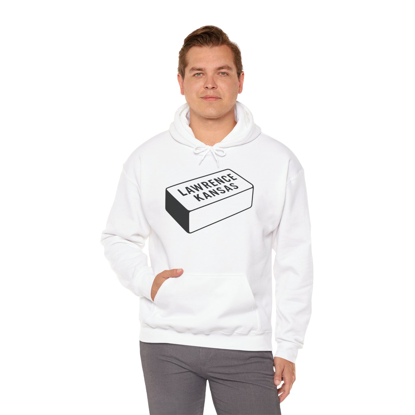 Lawrence Kansas Hoodie - Large Logo
