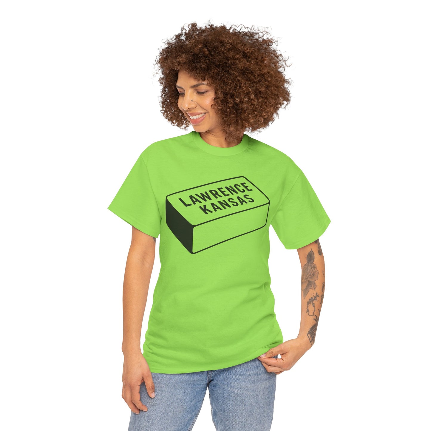 Lawrence Kansas Brick Tee - Large Logo
