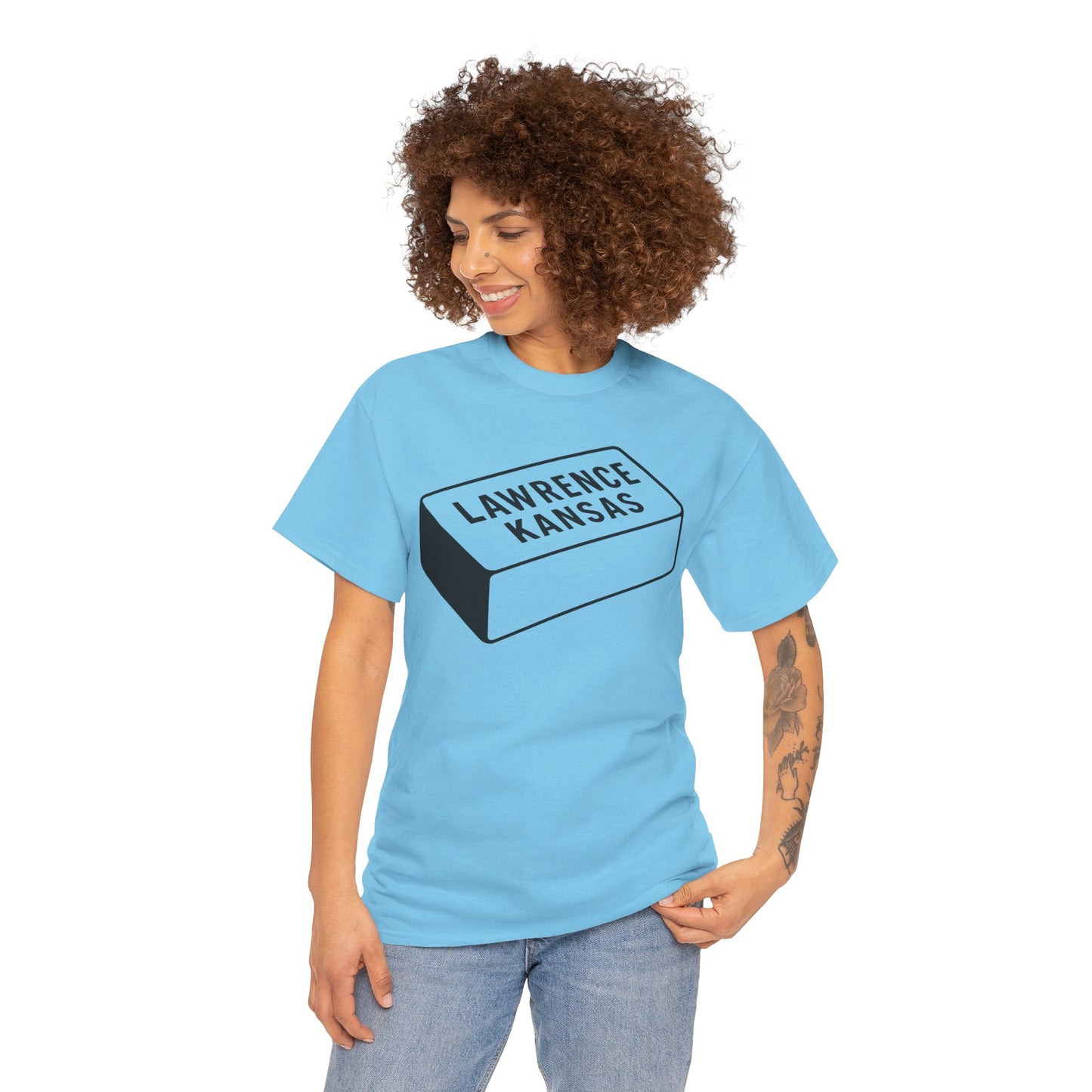 Lawrence Kansas Brick Tee - Large Logo