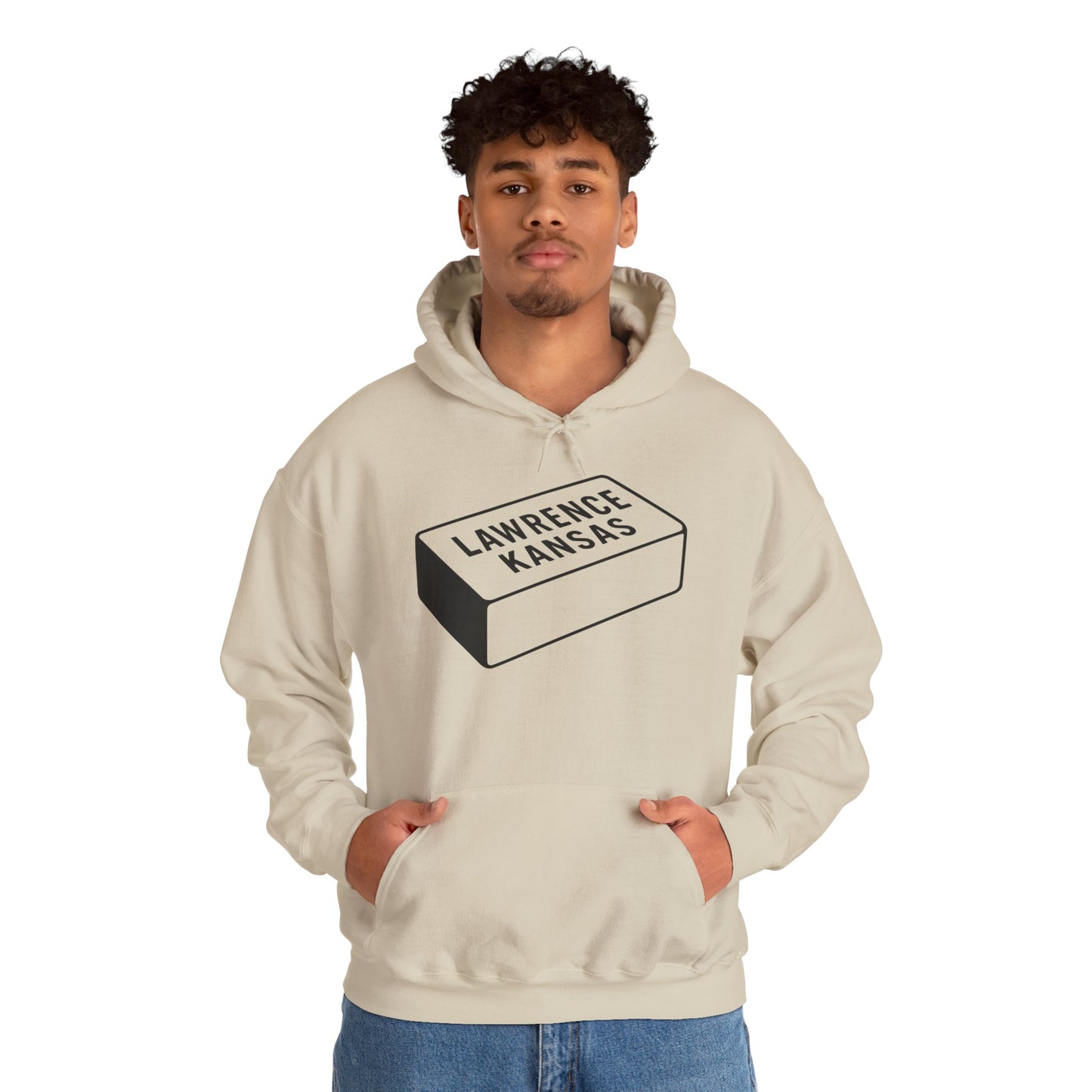Lawrence Kansas Hoodie - Large Logo